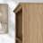 Tall Bookcase with Adjustable Shelves, 5-Tier Standard Bookshelf with Door, Oak, 72.5 Inch-67787778-67787777