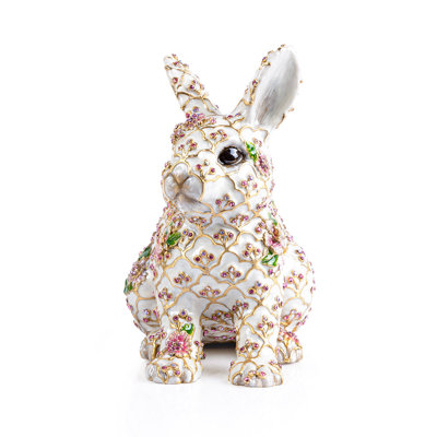 Jing Floral Rabbit Figurine