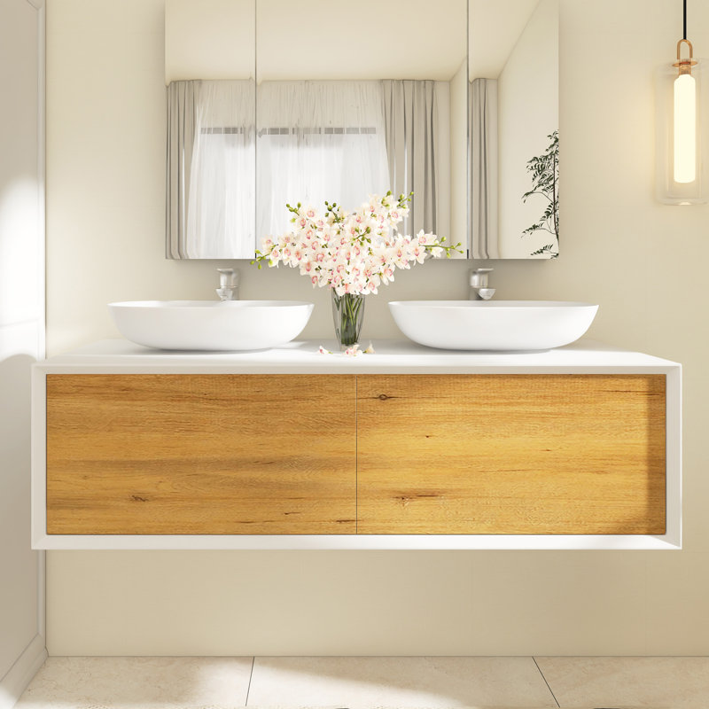 Meuble-lavabo double 55 po Shushil