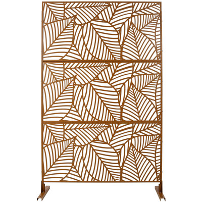 Écran d'intimité extérieur et intérieur en métal H 76 po x l 48 po, écran d'intimité décoratif autoportant pour terrasse de balcon, panneaux de clôture d'intimité pour le jardin extérieur PS111