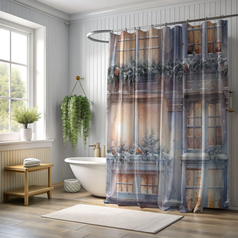 Rideau de douche Festive Yard - Premium, H 74 po x l 71 po