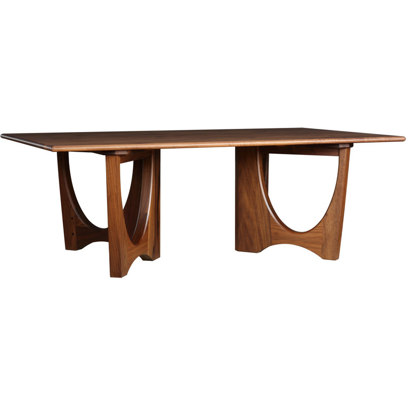 Table basse à tréteaux en bois massif Walnut Grove