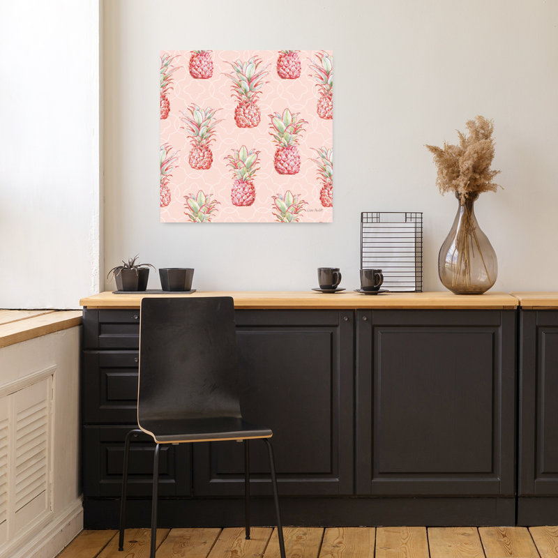 Motif gracieusement rose, art tropical Iiia, H 18 po x l 18 po