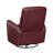 Demy Swivel Glider Manual Reclining Chair, Red Faux Leather Cushions-119043983