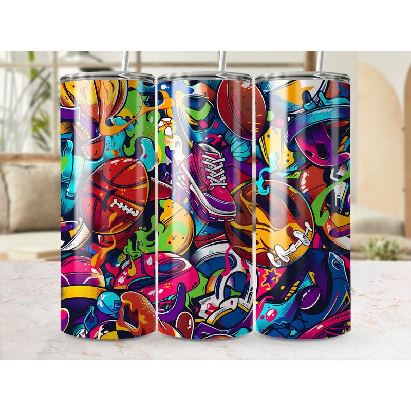Choose Handmade Tumblers 591ml Vacuum Insulated Stainless Steel (18/8) Travel Tumbler with Straw
