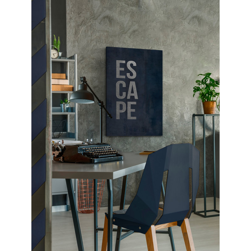 Knepper «Escape II», reproduction d'art textuel sur toile, H 12 po x l 8 po x P 1,5 po