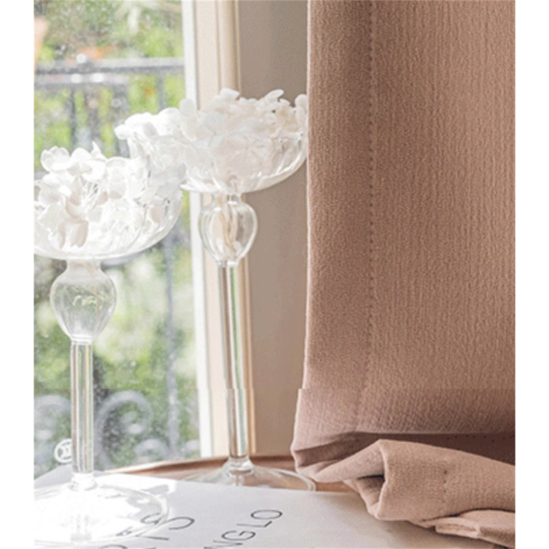Chenille Room Darkening Curtain Panel Pair, Pink