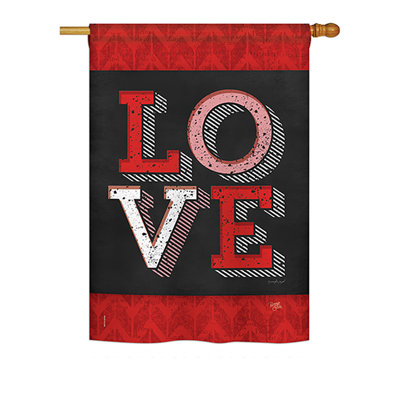 Double Sided Polyester Valentine's Day Flag Set