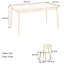 Ensemble de table de salle à manger rectangulaire en bois massif L 55,1 po x l 31,5 po-101945761-101945762