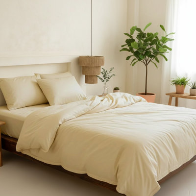 Ensemble de housse de couette en bambou 3 pièces (plusieurs tailles et couleurs)