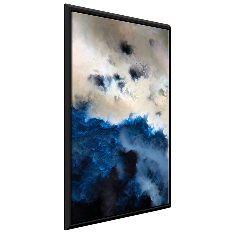 Luc 8: 25 «Where Is Your Faith» par Mark Lawrence - reproduction, Cadre flottant noir, H 63,5 po x l 39,5 po x P 2 po