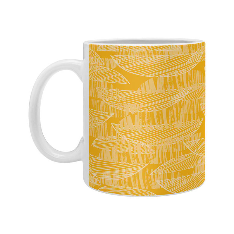 Grande tasse à café en moutarde arc
