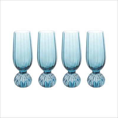 Pleated Footed Champagne Glass