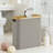 Toilet Paper Storage Organizer With Built-In Metal Holder And Bamboo Lid, Moisture-Proof Freestanding Bathroom Tissue Dispenser, Holds Up To 24 Rolls, Space-Saving Bathroom Accessory
