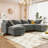 Taquila U-Shaped Sleeper Sectional Modular Sofa Bed-203168305