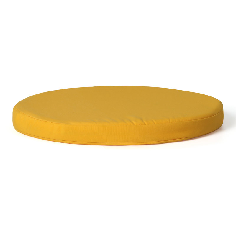  Patio Dining Chair Cushion, Yellow, 18" W x 18" D