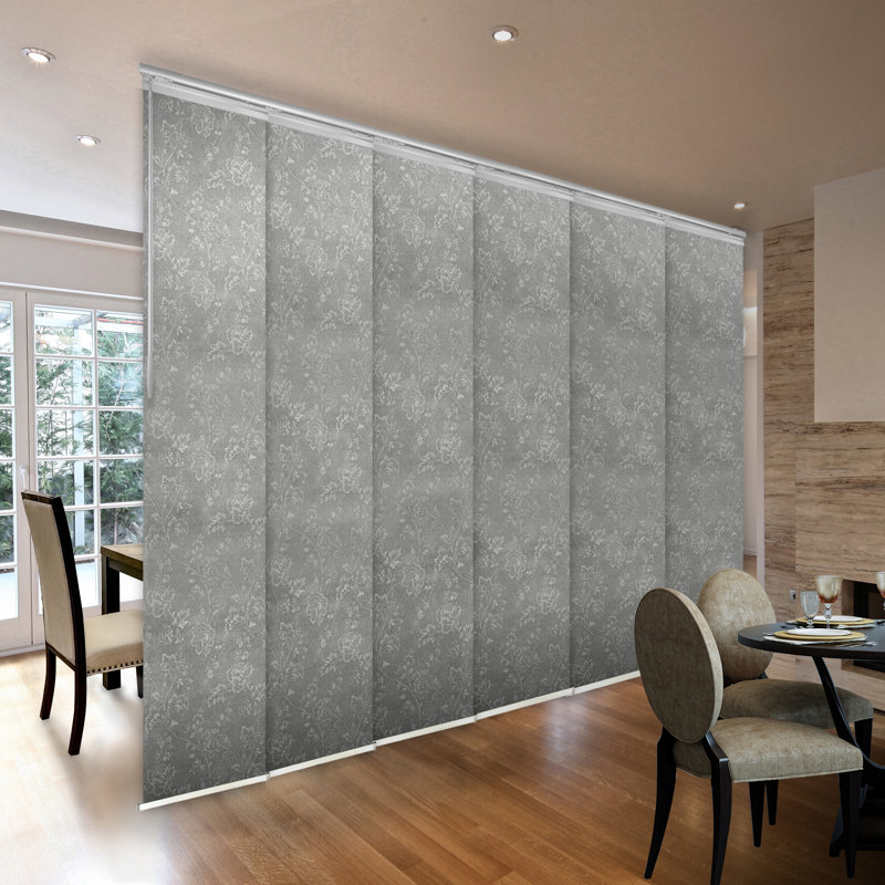Carolyn Semi Sheer Vertical Blind, 130''W x 94''L, White