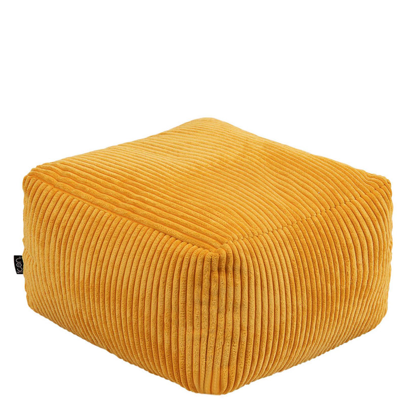 Soul 40Cm Square Pouffe Ottoman, Ochre Yellow