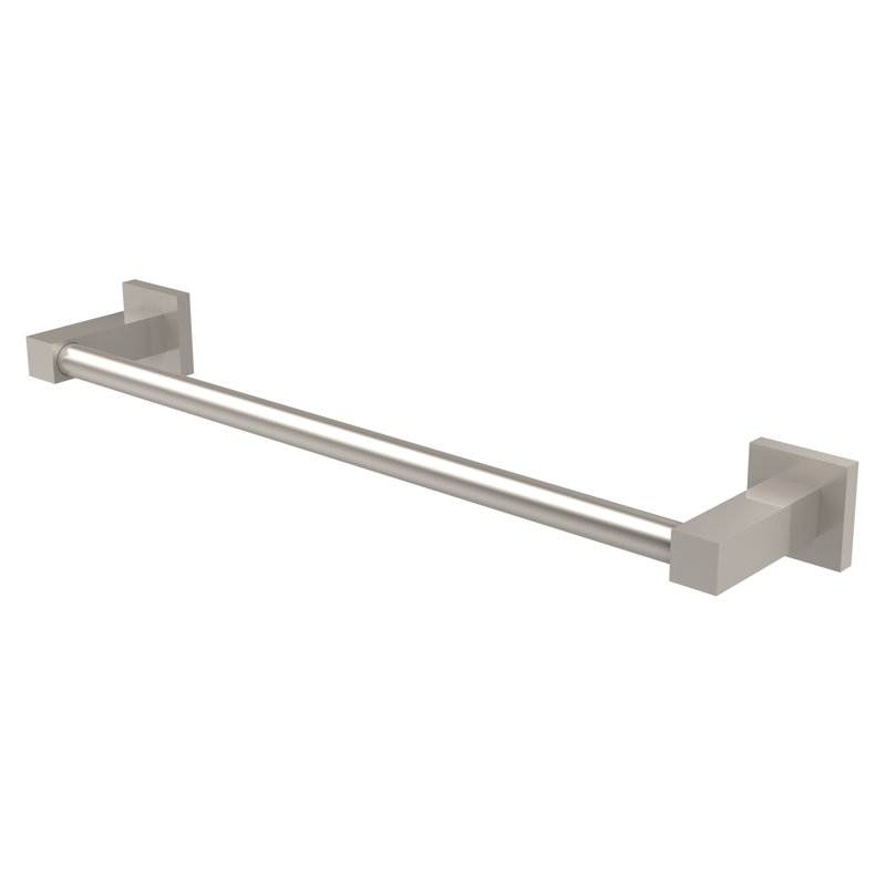 Barre à serviettes murale contemporaine Haranu, H 2 po x l 37,7 po x P 3,7 po, Nickel satiné