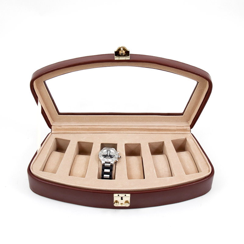 Leather Watch Box +, Brown Leather
