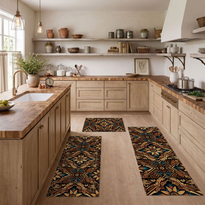 Bohemian Mandala Non-Slip Washable Kitchen Mats