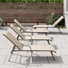 Chaise longue inclinable en aluminium (ensemble de 4)