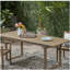 Table de salle à manger d'extérieur extensible en bois d'acacia, gris