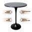 Ensemble de salle à manger à hauteur de bar 5 pièces avec table de bar ronde en MDF et base en acier inoxydable Brookhaven, tabourets de bar rembourrés en cuir avec pieds en fer-1506887621