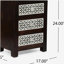 Table de chevet 3 tiroirs en bois