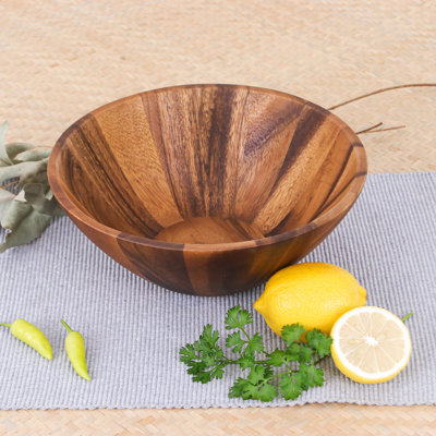 Millwood Pines Loys Wood Serving Bowl