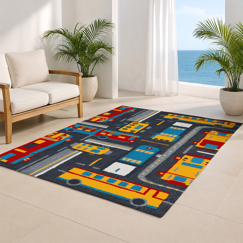 Tapis intérieur et extérieur brun Transport, Rectangulaire 8 pi x 10 pi