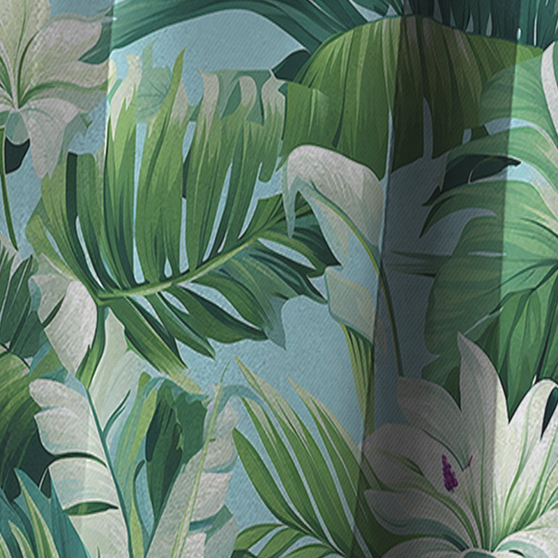Motif tropical brise azur I - rideau à motif floral - 1 panneau occultant, L 52 po x L 63 po