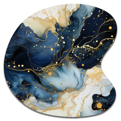 Kara - Abstract Marble Irregular Metal Wall Art