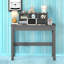 Bureau d'écriture gris avec rangement spacieux - 37 po de hauteur x 35 po de largeur et 17 po de profondeur, bois et synthétique, espace de travail bien rangé fonctionnel 35 po x 17 po x 37 po, bois synthétique