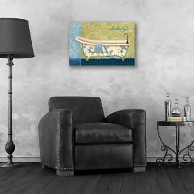 «Blue Botanical Bath I» par Lisa Audit, art mural en verre acrylique