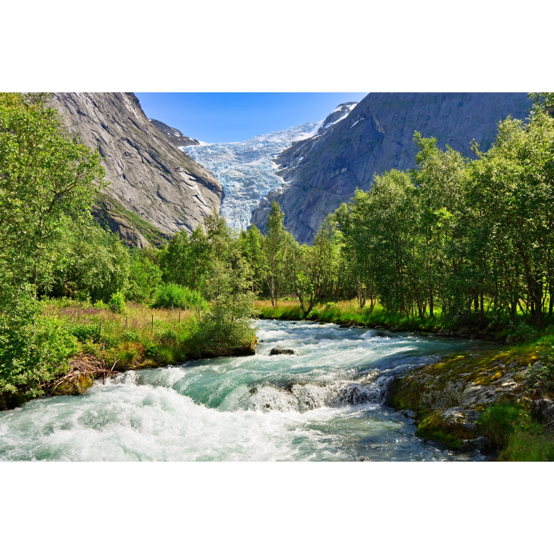 Briksdal Gletscher von Rusm - Leinwandbild