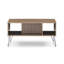 Table basse Oregon avec finition en bois de noyer et pieds en métal