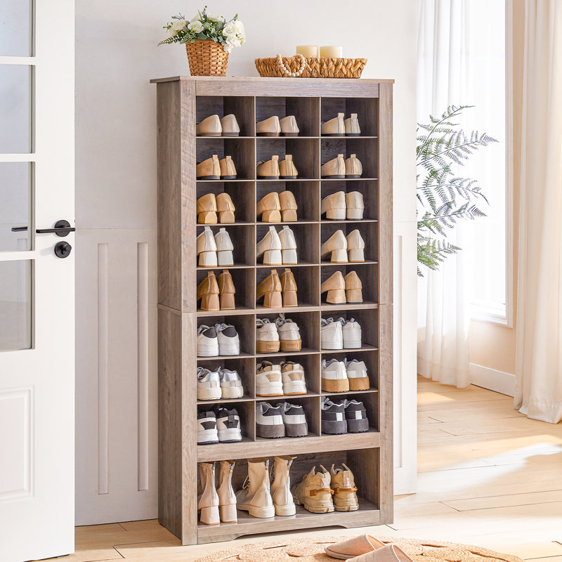 Rangement pour chaussures 27 paires, Gris