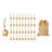 Metal Vintage Rustic Indoor Outdoor Gold Decorative Bells With Brown Jute Rope And Canvas Drawstring Tote Set