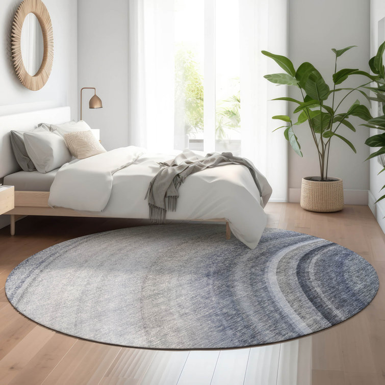 Premium Machine Washable Cerrito AMF584 Blue Rug