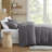 Timeless Bedding Sets, Polyester Charcoal Duvet, Modern Comfort