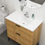 Comptoir de meuble-lavabo simple 36 po x 18 po avec 3 trous de robinet et trop-plein seulement