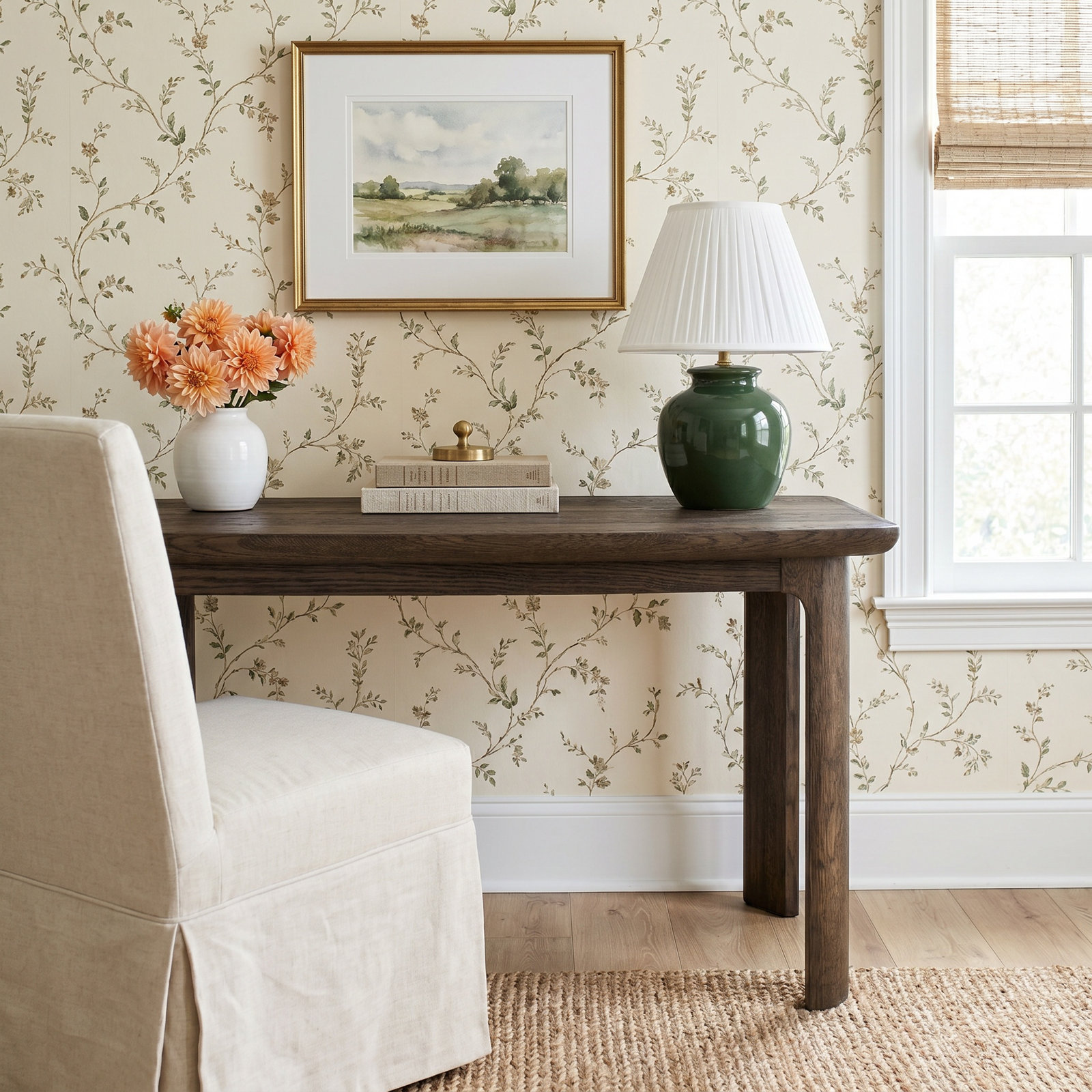 Modern Writing Desk, Brown