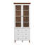 Bibliothèque autoportante à 5 niveaux, ensemble de 2 bibliothèques, armoire de rangement Farmhouse deux tons avec tablettes réglables, armoire de cuisine moderne 72H pour salon, bureau personnel, blanc