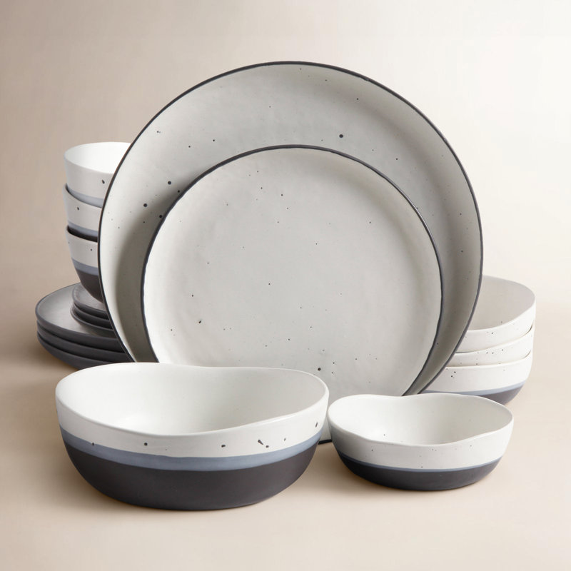 Rhinebeck 16 Piece Double Bowl Dinnerware Set