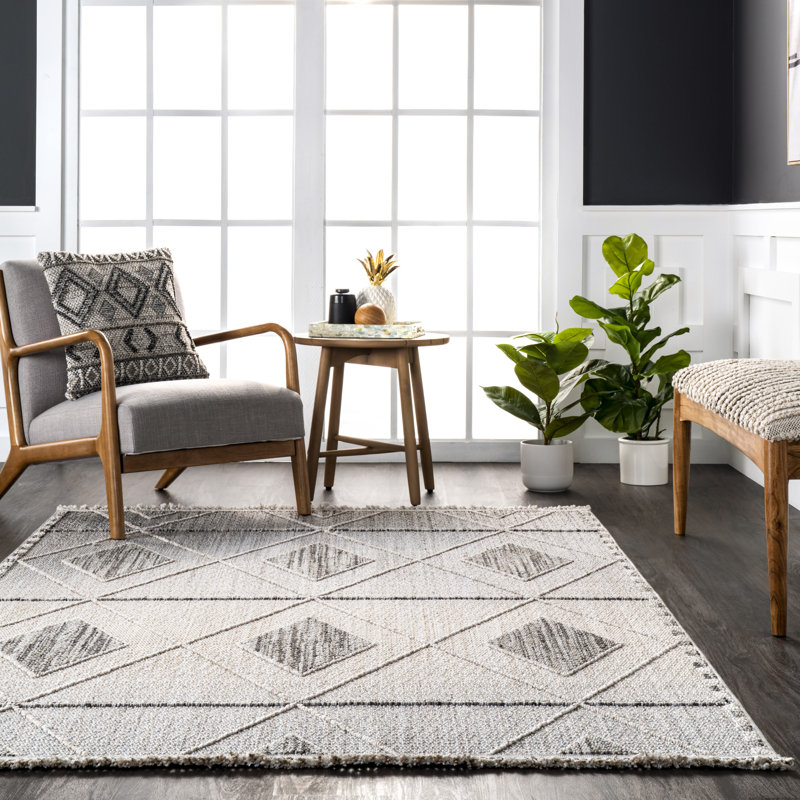 Tapis à motif géométrique Lavera, Rectangle 5 pi x 8 pi