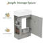 Meuble-lavabo 18,6 po avec lavabo, meuble-lavabo Blazice avec tablette à deux niveaux, orienté vers la gauche ou vers la droite-499740623