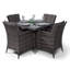 Karcher 4 - Person Wicker Patio Dining Set with Square Table , Cushions Included-39926021