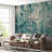 Teal Patina Abstract Wall Mural-352911301