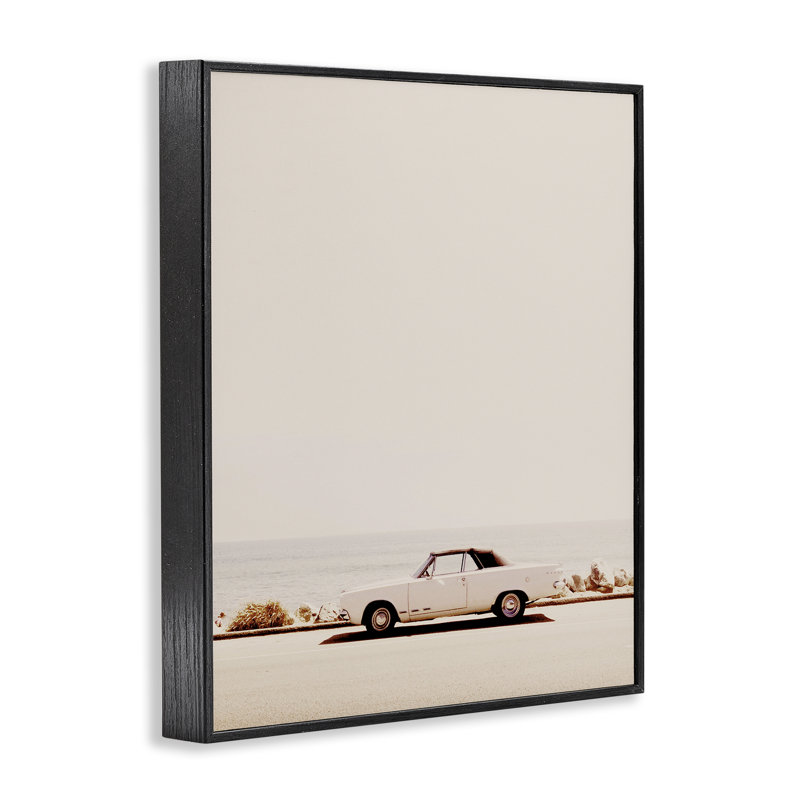 «California Dreaming Antique Car», estampe numérique de Gemma Bardot, H 14 po x l 11 po, Giclée encadrée noir minuit